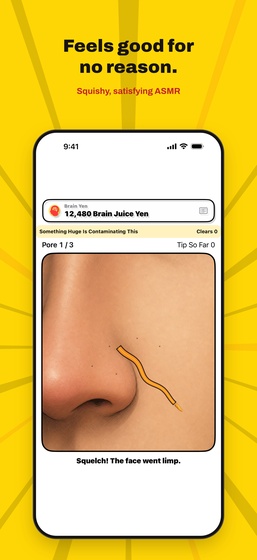 Blackhead Squeeze gameplay screen
