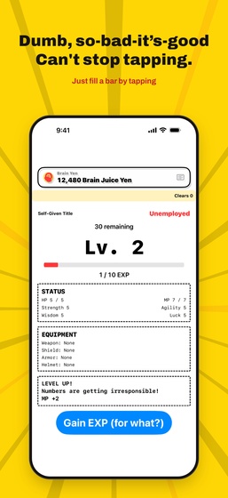 Level Up gameplay screen