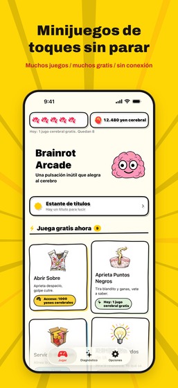Pantalla de inicio de Brainrot Arcade