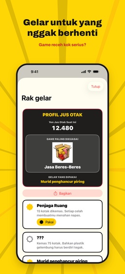 Layar Yen Jus Otak dan gelar