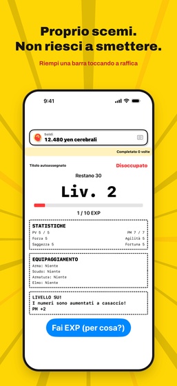 Schermata di Livello su