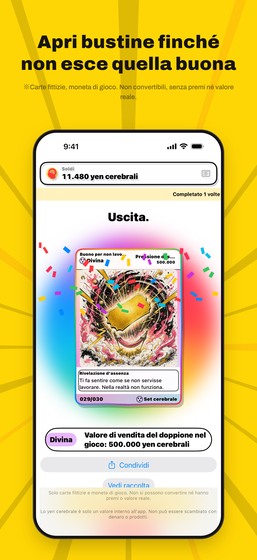 Schermata di Apertura Bustina