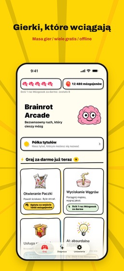 Ekran główny Brainrot Arcade