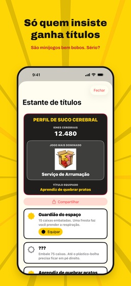Tela de Iene cerebral e títulos