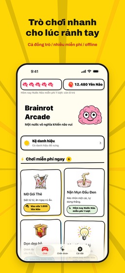 Màn hình chính Brainrot Arcade