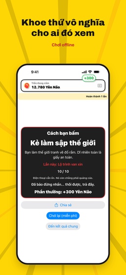 Màn hình kết quả Kiểm tra kiểu não